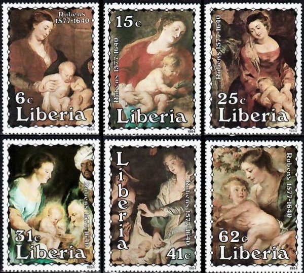 Liberia 1984 Rubens Paintings Stamps Liberia 1984 Rubens Paintings Stamps